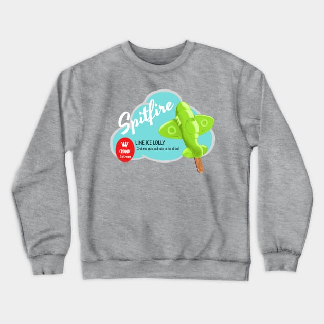 Crown Ice Cream Ad: Spitfire Lime Ice Lolly Crewneck Sweatshirt by Slabafinety